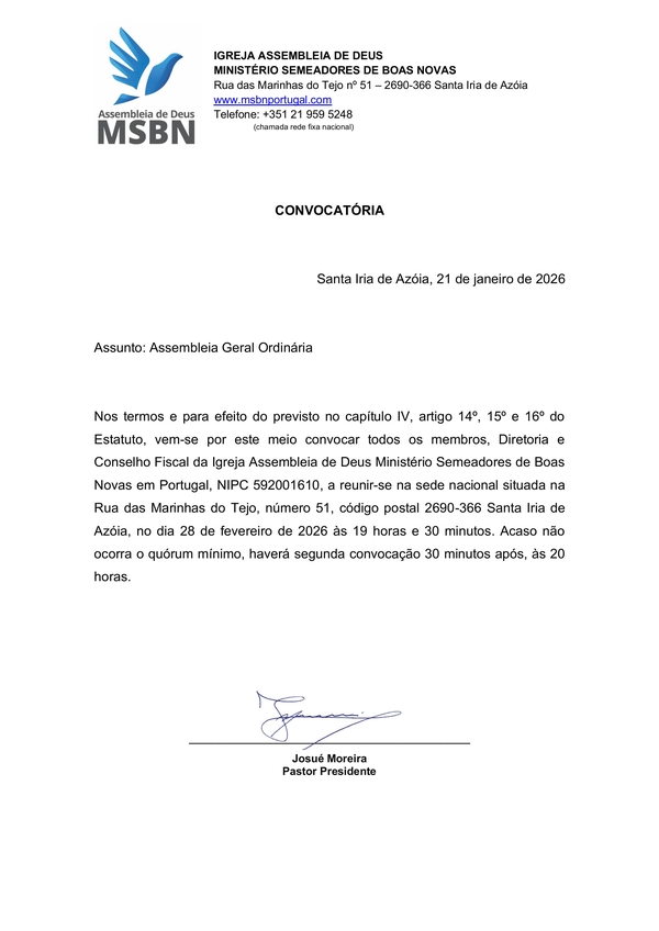 2026-02-28 - Convocatória Assembleia Geral Ordinária
