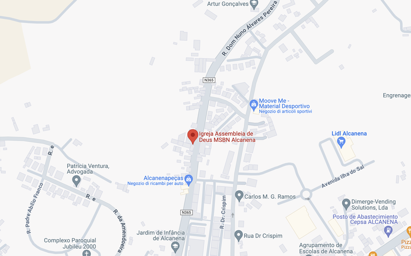Mapa de localização — Alcanena