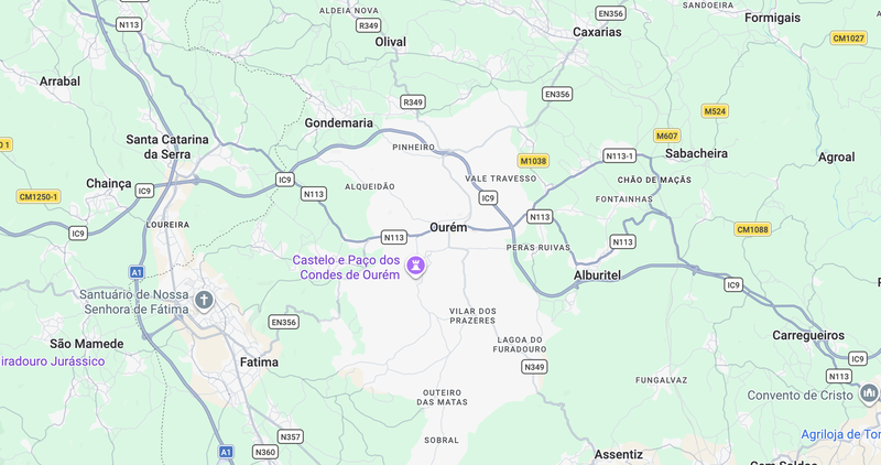 Mapa de localização — OURÉM