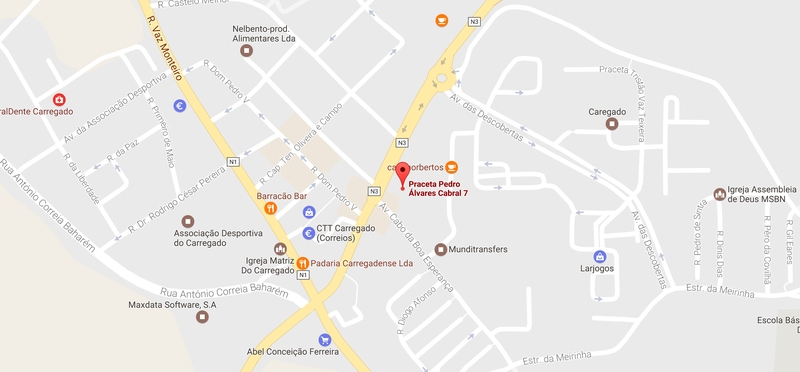Mapa de localização — Carregado