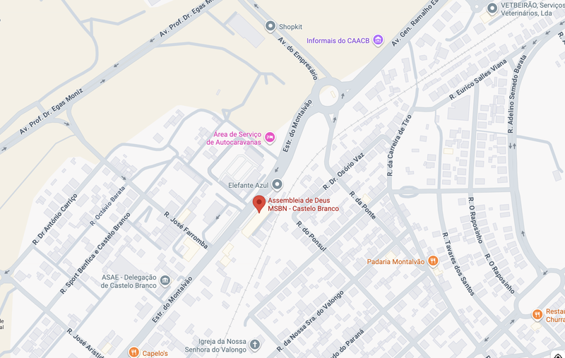 Mapa de localização — CASTELO BRANCO
