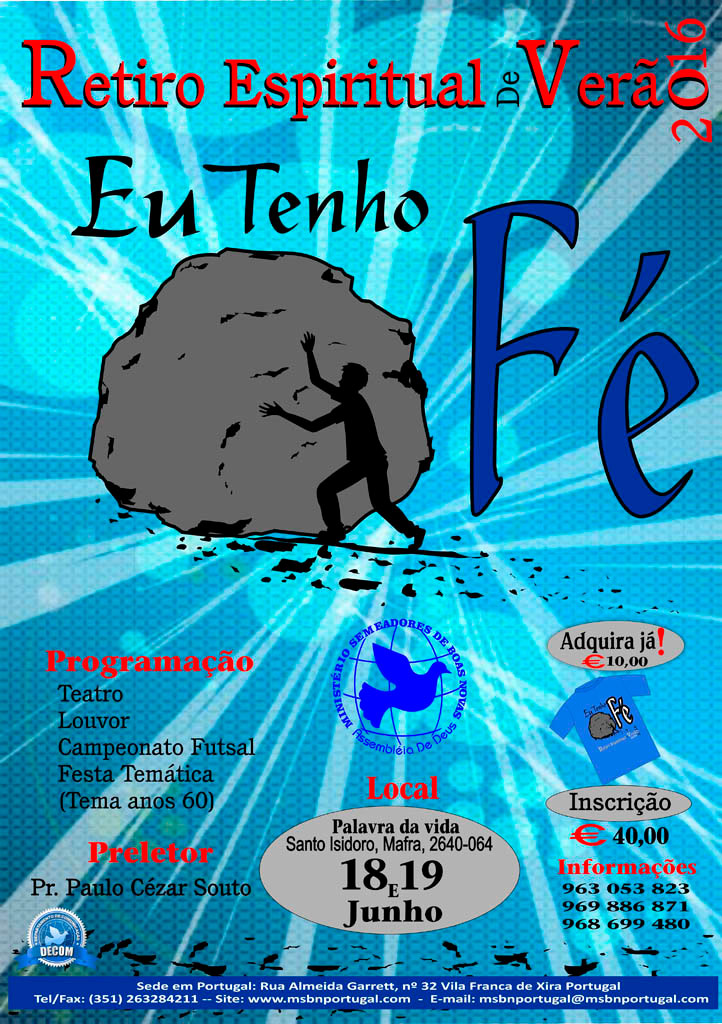Já fez sua inscrição para o Retiro de Verão 2016?
